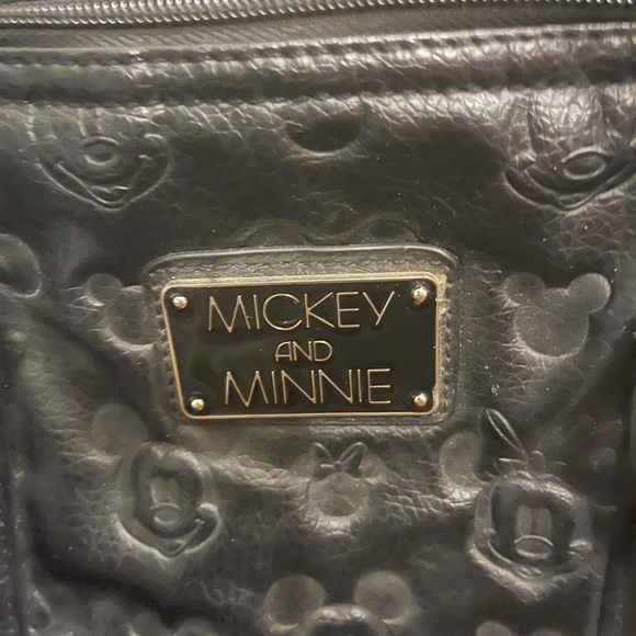 Disney Mickey and Minnie Black Leather Purse and Wallet - Picture 2 of 6